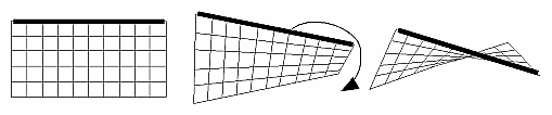 Figure 2-4 Nonplanar Polygon Transformed to Nonsimple Polygon