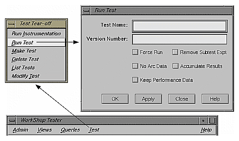 Figure 8-4 "Run Test" Dialog Box