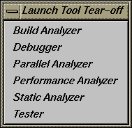 Figure 9-31 "Launch Tool" Submenu