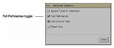 Figure 5-2 The General Options Dialog Box
