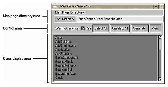 Figure 8-11 Man Page Generator Window