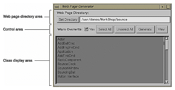 Figure 8-13 Web Page Generator Window