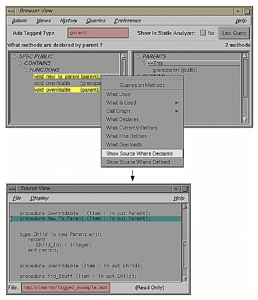 Figure 9-6 Accessing Source Code From Browser View