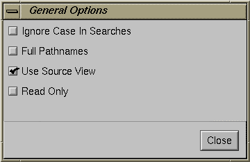 Figure 4-1 The General Options Dialog Box