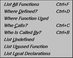 Figure 4-8 Queries Submenu: "Functions"