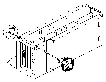 Figure 4-21 Removing the I/O Door Screws