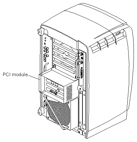 Figure 4-2 Workstation with the Optional PCI Module