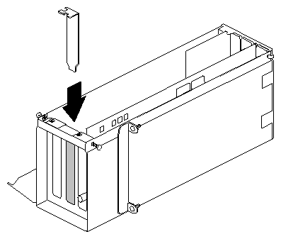 Figure 4-32 Inserting the I/O Blank Panel