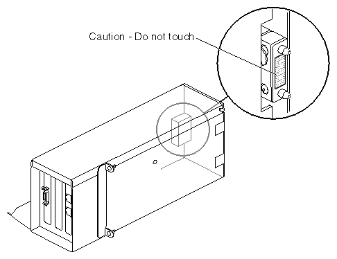 Figure 4-9 Identifying the Compression Connector on the PCI Module