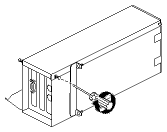 Figure 4-35 Replacing the Screws of the PCI Module Door
