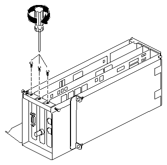 Figure 4-26 Reinstalling the I/O Panel Screws