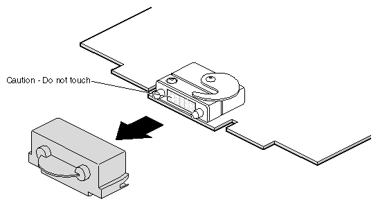 Figure 4-48 Removing the Cap from the Compression Connector