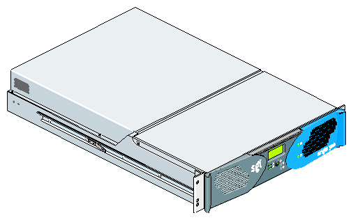 Front and Side View of an SGI Origin 300 Server