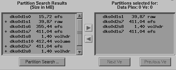 Figure 4-10 xlvm Partitions Selected Section