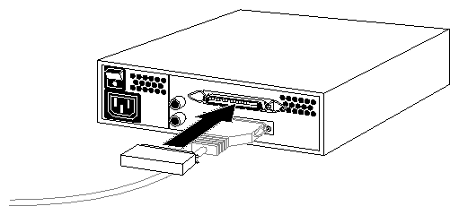 Figure 6-8 Connecting a Terminator to the Last SCSI Device on the Chain