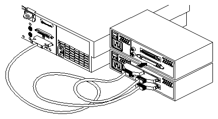 Figure 6-7 Daisy-Chaining an External 50-Pin Single-Ended SCSI Device