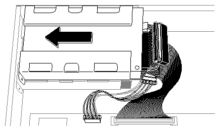 Figure 9-27 Reinstalling the Floptical Drive