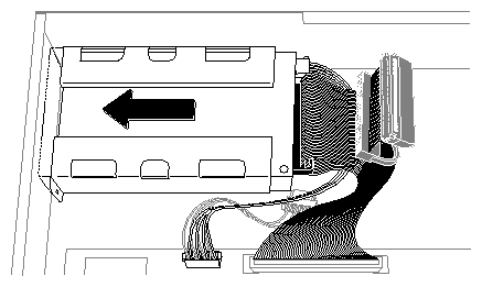 Figure 9-26 Installing the Replacement System Disk Drive