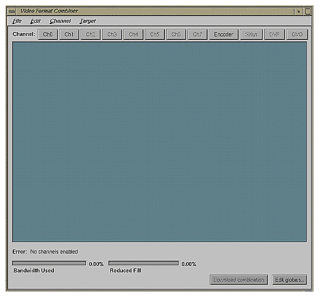 Figure 2-1 Video Format Combiner Main Window 