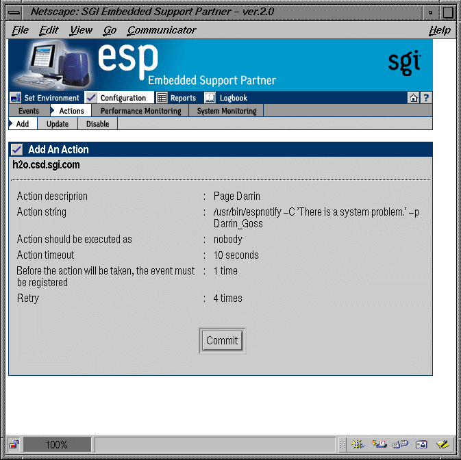 Figure 7-8 Example Verification Message for Sending a Message to a Pager Action 