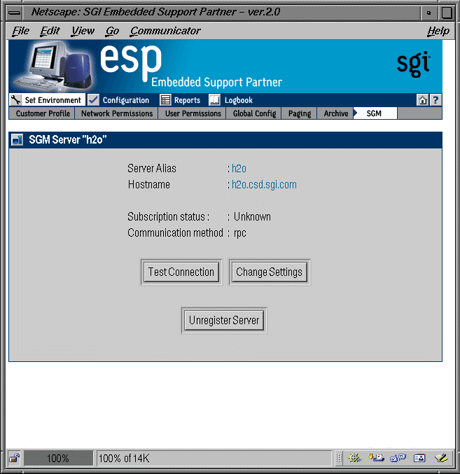 Figure 3-21 Successful SGM Server Registration Window