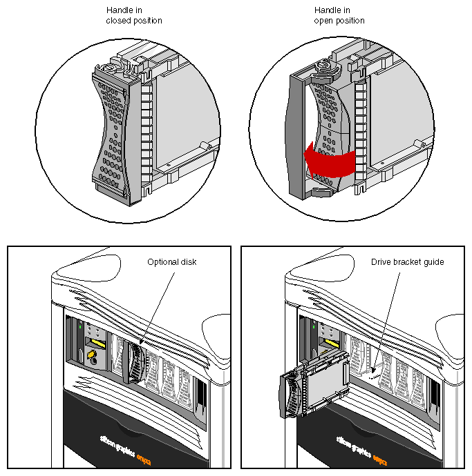 Figure 5-2 Removing a Data Disk Drive Module 