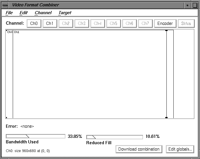 Figure A-7 Combiner Main Window With Overlapping Channels