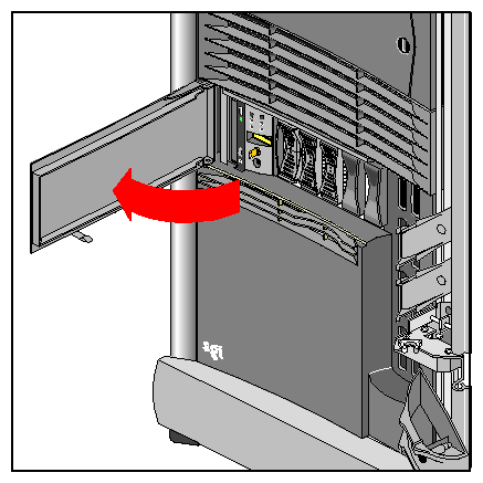 Figure 5-3 Opening the Compute Module's Door