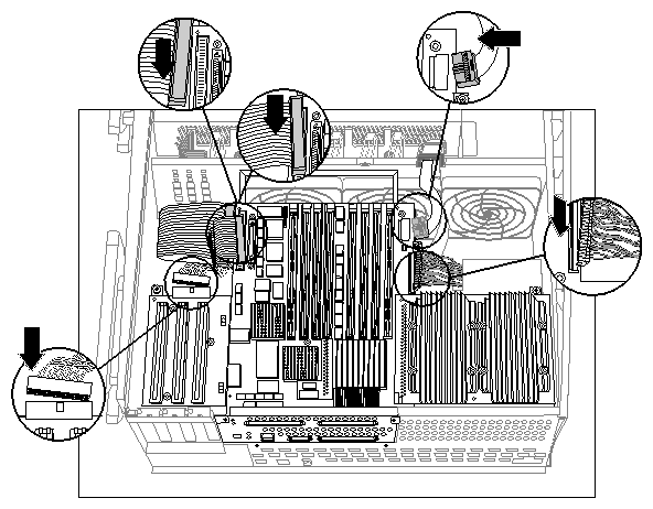 Figure 5-11 Attaching the Logic Carrier Cables