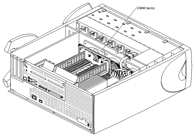Figure 3-1 Locating DIMMs in the Origin200 Server 