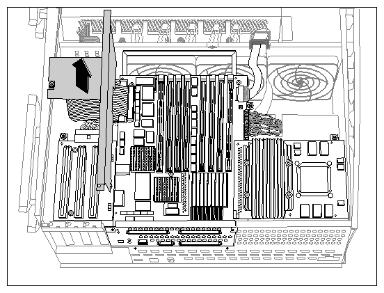 Figure 5-5 Removing the PCI Plenum Divider