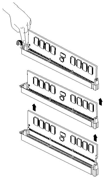 Figure 3-6 Removing DIMMs