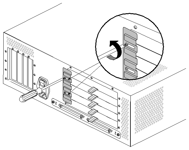 Figure 2-14 Loosening the XIO Board Retaining Plate