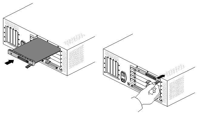 Figure 2-17 Installing an XIO Board