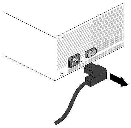 Figure 5-31 Disconnecting the Power Cord Extension