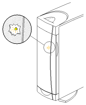 Figure 4-1 Location of the GIGAchannel Expansion Cabinet Status LED