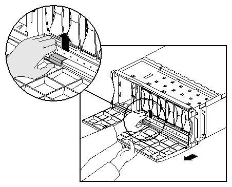 Figure 5-5 Removing the Front Door, Rackmount Configuration
