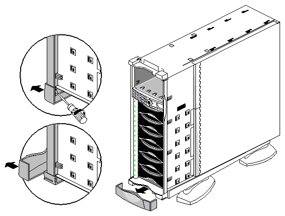 Figure 5-9 Removing the Lower Bezel