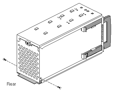 Figure 2-22 Replacing the Rear Access Plate on the Peripheral Carrier