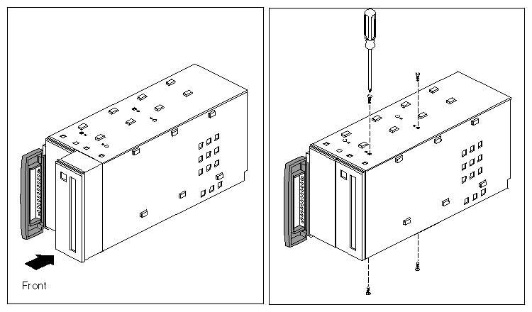 Figure 2-19 Inserting a 5.25-Inch Drive in the Peripheral Carrier