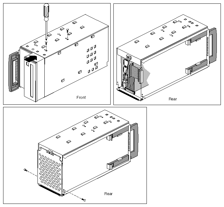 Figure 6-4 Installing a 5.25-Inch Drive in the Peripheral Carrier 