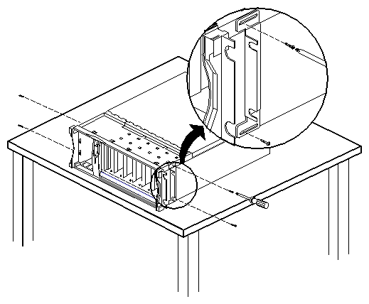 Figure 3-3 Attaching the Rackmounting Hardware (Ears)