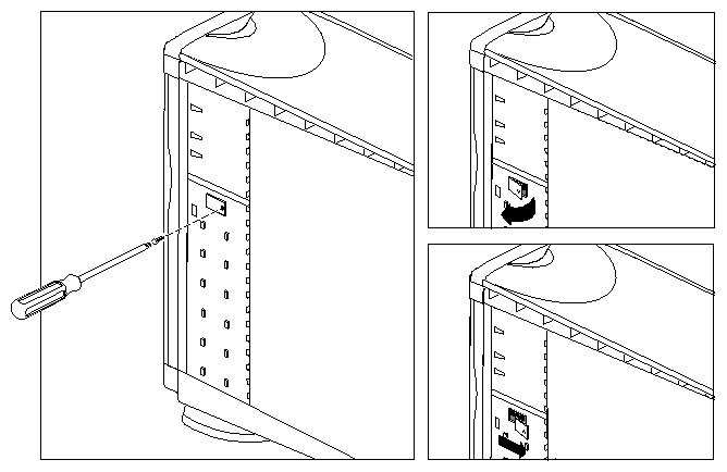 Figure 2-9 Removing the Module System Controller (MSC) Access Plate