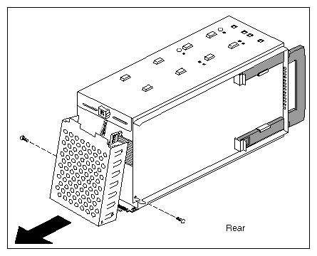 Figure 6-7 Removing the Rear Access Plate From the Peripheral Carrier