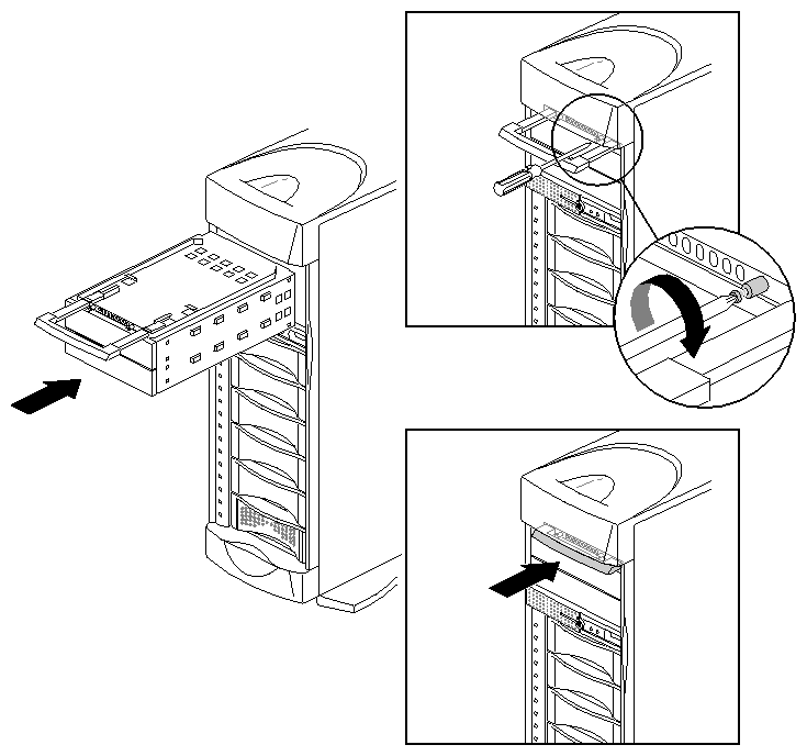 Figure 2-23 Replacing the 5.25-Inch Peripheral Carrier