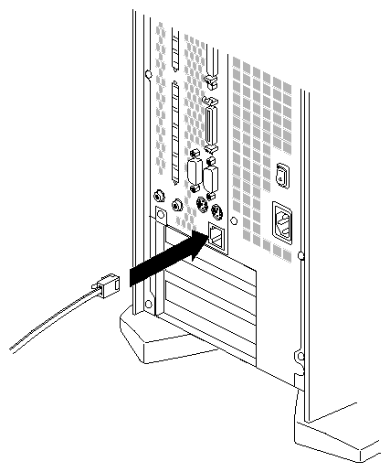 Figure 2-24 Attaching an Ethernet Networking Cable to an Origin200 Module