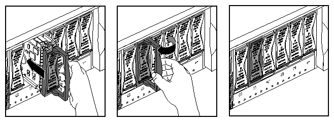 Figure 2-28 Inserting a 3.5-inch Drive, Rackmountable Enclosure 