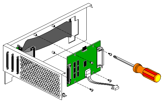 Figure 4-10 Unscrewing the Converter Board 