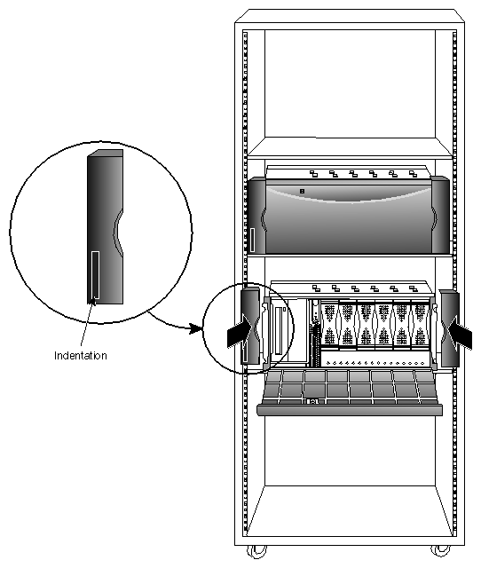 Figure 2-15 Attaching End Caps (P-S-RACK) 