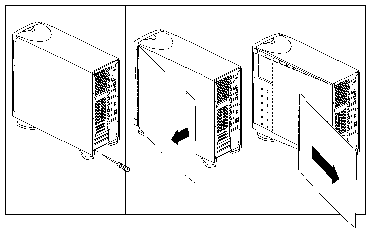 Figure 4-2 Removing Tower Side Panels 